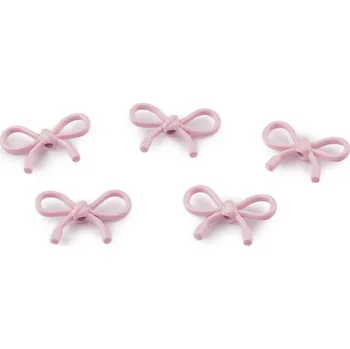 Hobby drát Kovové korálky / přívěsky mašle 13x20 mm Varianta: 2 růžová sv., Balení: 5 ks