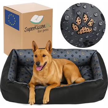 Pelíšek pro psa Dogter Ortopedické pelíšek pro psy černé barvy, 120 cm x 90 cm