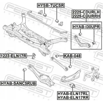 Zavěšení kol Rameno , odpružení kol Febest 2225-CDURRH