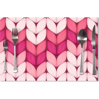 prostírání Sablio Prostírání Tříbarevné růžové pletení: 40x30cm