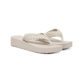 Dámské žabky Žabky Tommy Hilfiger Th Wedge Cornrow Beach Sandal FW0FW09037 Écru 37