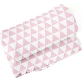 deka Sablio Deka Růžové a bílé trojúhelníky - 190x140 cm