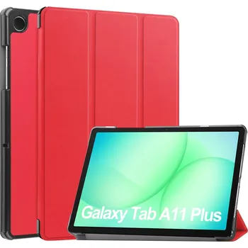 Pouzdro na tablet VSECHNONAMOBIL 127693 LEATHER Zaklápěcí pouzdro pro Samsung Galaxy Tab A11+ červené