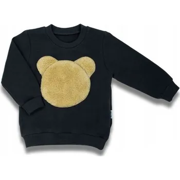 Chlapecká mikina Dětská bavlněná mikina Nicol, Bear, grafit - 92 (18-24m)