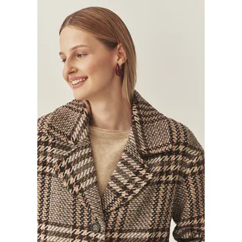 Dámský kabát Tatuum DÁMSKÝ PLÁTĚNÝ KABÁT S KOSTKOVANÝM VZOREM - SEWRO 1