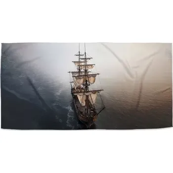 Osuška Sablio Ručník Plachetnice na klidném moři - 30x50 cm