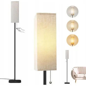 Stojací lampa E27 STOJACÍ LAMPA PODLAHOVÁ MODERNÍ TUBA STÍNÍTKO LED 3 BARVY LNU