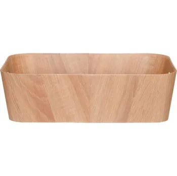 Úložný box ORGANIZÉR, HNĚDÝ ÚLOŽNÝ BOX S UCHYTY DO KANCELÁŘE