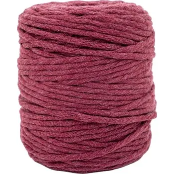 Set školních potřeb Sznurek bawełniany do makramy SBK-16 bordowy 5mm x 100m (splot 21 nitek), Aliga