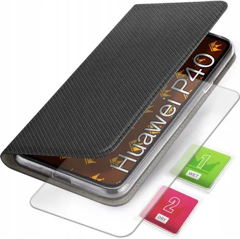 Pouzdro na mobilní telefon Flipový Pouzdro Kingglass pro Huawei P40 černý