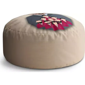 Taburet Sablio Taburet Circle Money heist Profesor a jeho tým Béžová: 38x48 cm