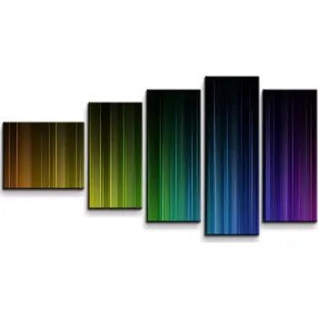 Obraz Sablio Obraz - 5-dílný Duhová záře - 100x60 cm