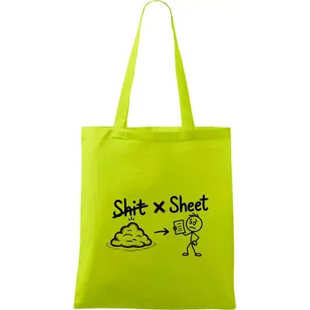 Anglický slovníček - Shit - Sheet - Taška bavlněná - 42 x 38 cm ( Limetková )