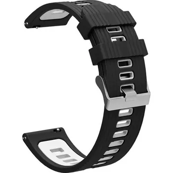 Řemínek na hodinky Silikonový řemínek Ricardo 20mm (pro Garmin Fenix 8/7S/6S (43mm), aj.), černý V3, Quick Release