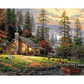 MALOVÁNÍ PODLE ČÍSEL Krajina Obrázky k Malování S RÁMEM 40x50 cm Oh Art