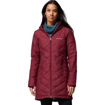 Dámská Zimní prošívaná bunda COLUMBIA HEAVENLY LONG HOODED JACKET 1738161625 – Vínová XS