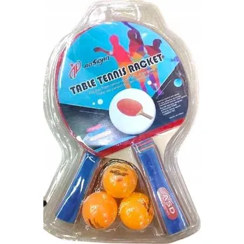 Pingpongová pálka SADA NA STOLNÍ TENIS 2 RAKETY + 3 MÍČKY TABLE TENNIS RACKET SET