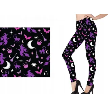 Dámské legíny LEGÍNY ČARODĚJNICE DOPLŇKY KE KOSTÝMU HALLOWEEN KARNEVAL M