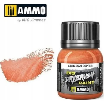 Umělecký štětec AMMO Mig Suchý štětec 0629 Měděná NOVÝ