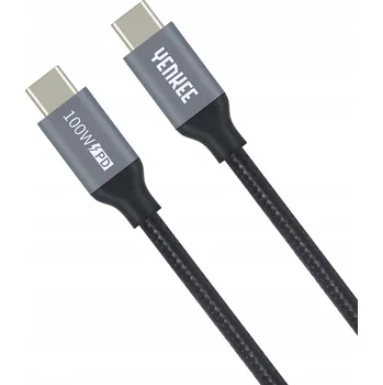 Datový kabel Kabel Yenkee USB typ C – USB typ C 1,5 m šedý