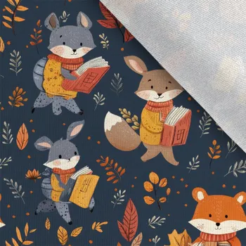 Teplákovina Takoy 150 cm lesní knihovna