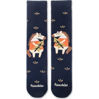 Dámské ponožky Ponožky Froté Vánoční kůň M (41-46)