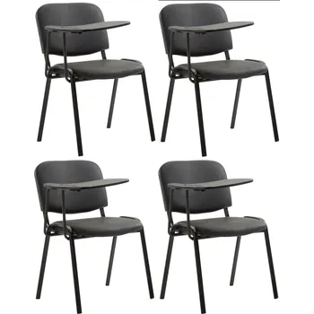 Barová židle LRCZ Sada 4 židlí Ken se skládacím stolkem v imitaci kůže Barva: červená