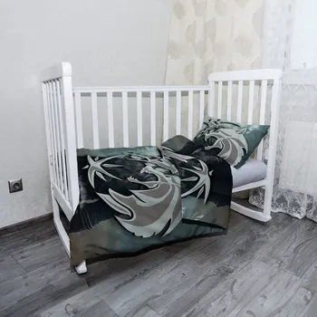 Povlečení Sablio Mikroplyšové dětské povlečení do postýlky Zaklínač V mlze - 120x90 / 40x60