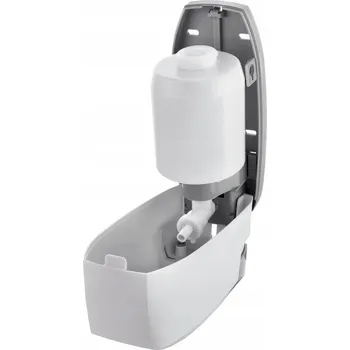 Ruční nástěnný dávkovač mýdla Bisk 500 ml, bílý, šedý