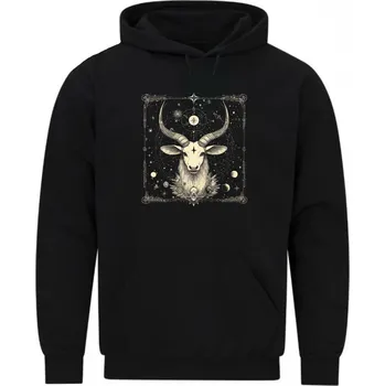 Pánská mikina Pánská mikina Astrologický Býk (Velikost: 5XL, Barva: Černá)