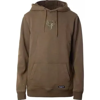 Pánská mikina fallen Pánská mikina insignia embroidered hoodie washed moss green
