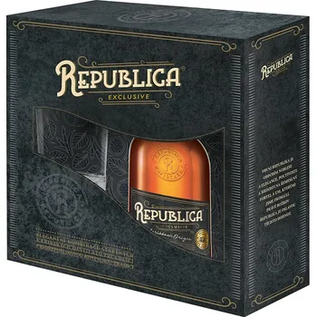 Likér Republica Exclusive Božkov 0,5l 35% (dárkové balení 1 sklenička)