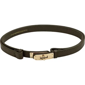 Opasek Opasek stavitelná délka kůže 007-3 ,Itálie barva: zelená-khaki