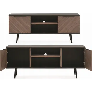 Televizní stolek TV stolek s policí na vysokých nožičkách LANDI KONSIMO