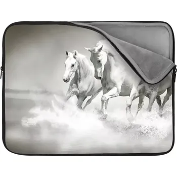 pouzdro na notebook Sablio Obal na notebook Bílí koně - 17"