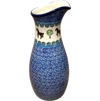 Karafa na vodu Koně 1,1 L dek. 2256 Keramika Bolesławiec