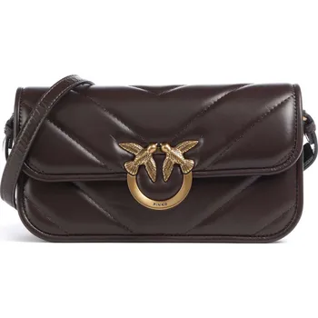 Pinko Love Box Horizontal - Taška přes rameno v vínová, kůže, 232639 | Kabelky pro ženy & muže