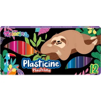 Modelovací hmota COLORINO WILDKID DĚTSKÁ ŠKOLNÍ PLASTELÍNA 12 BAREV