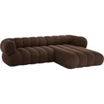 Cosmopolitan Design Hnědá sametová rohová pohovka Koge 270 cm, pravá