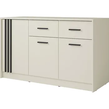 Komoda Komoda CANADA CD-34 | 150 cm | kašmír s černými úchyty