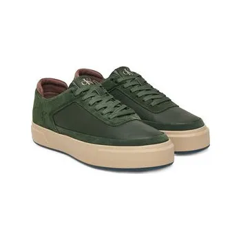 Oblečení a móda Sneakersy Calvin Klein Basket Cupsole Laceup Lth-Nu YM0YM01354 Zelená 43
