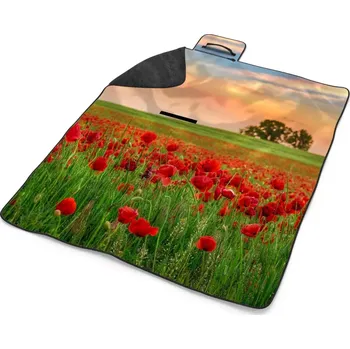 deka Sablio Plážová deka Pole vlčích máků 2: 200x140 cm