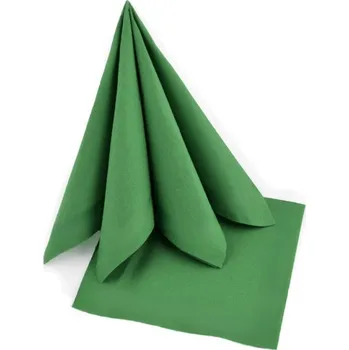 Papírový ubrousek Ubrousky celoroční tm.zelené, 38x38cm, 2-vrstvé