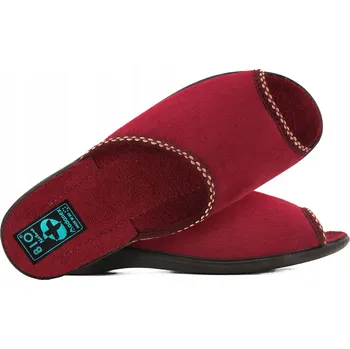 Dámské pantofle ADANEX 29234 TEXTILNÍ DOMÁCÍ DÁMSKÉ SANDÁLE PANTOFLE PANTOFLE BIO PU Bordo 40