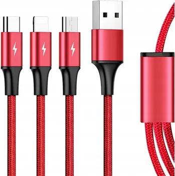 Datový kabel Kabel Unitek USB - Apple Lightning 1,2 m červený