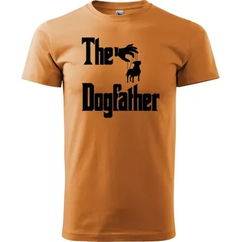 Pánské tričko Sablio Tričko s potiskem The Dogfather - oranžové 2XL