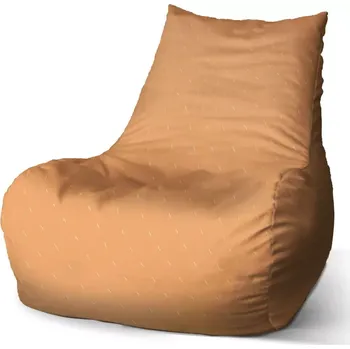 Sedací pytel Sablio Sedací vak Bean Bílé čárky na oranžové - 100 x 90 x 45 cm