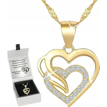 Náhrdelník Náhrdelník se srdíčkem Mennica Bydgoska 50 cm stříbro pozlacené