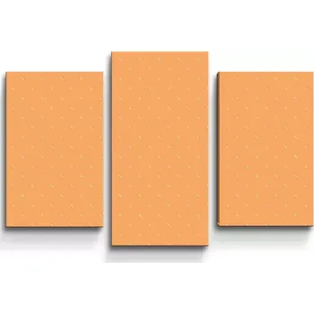 Obraz Sablio Obraz - 3-dílný Bílé čárky na oranžové - 75x50 cm
