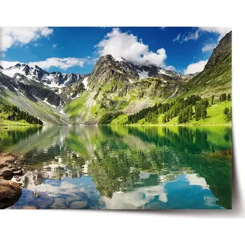 Plakát Sablio Plakát Odraz hor na jezeře - 60x40 cm